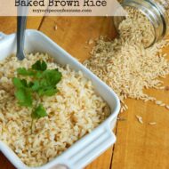 Perfect Oven Baked Brown Rice