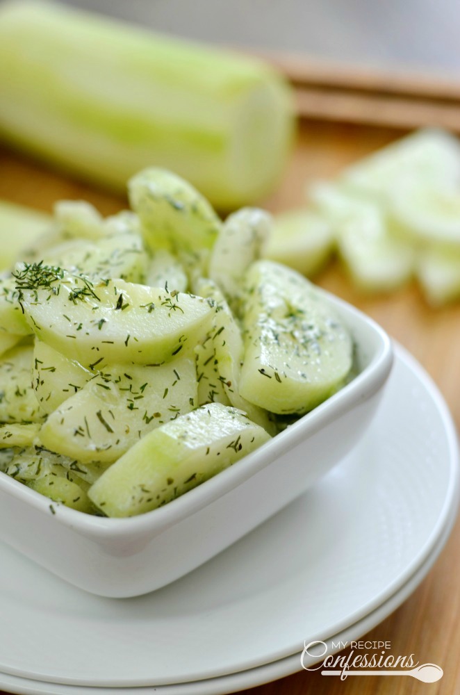 Creamy Cucumber Dill Salad is a healthy, quick, and easy salad that everybody will love! I love how light and refreshing it is. It's the perfect side salad for brunch, lunch, or dinner. 