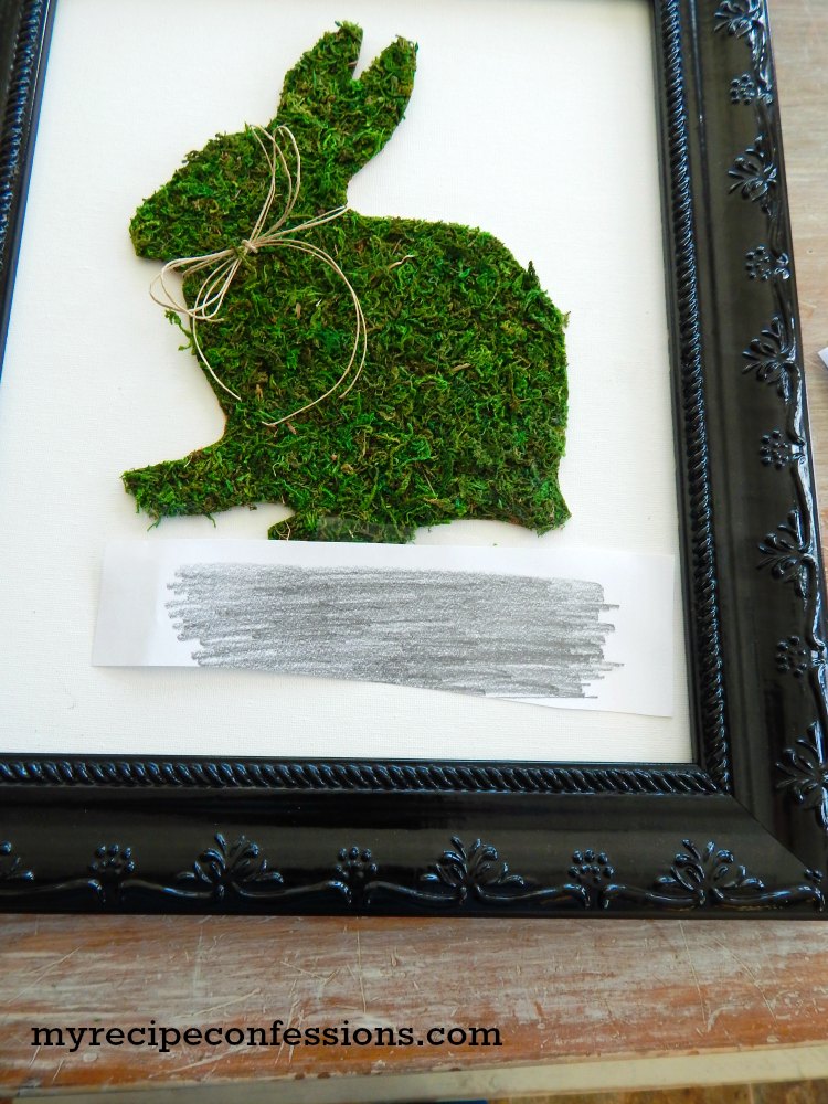 Moss Easter Bunny Sign. Don’t pay an arm and a leg for you Easter home décor, when you can diy. This moss Easter bunny sign is so inexpensive to make, not to mention incredibly easy. You don’t have to be a crafts expert to make this sign. Trust me, anybody can do it! 
