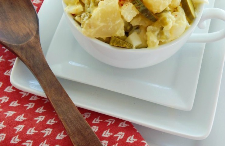Norma’s Famous Potato Salad. My mom use to make this salad for every family get together when I was little. There was never any leftovers because she is famous for her potato salad. I have tried other recipes, but I always come back to this one. It is a great salad to serve at your summer barbecues.