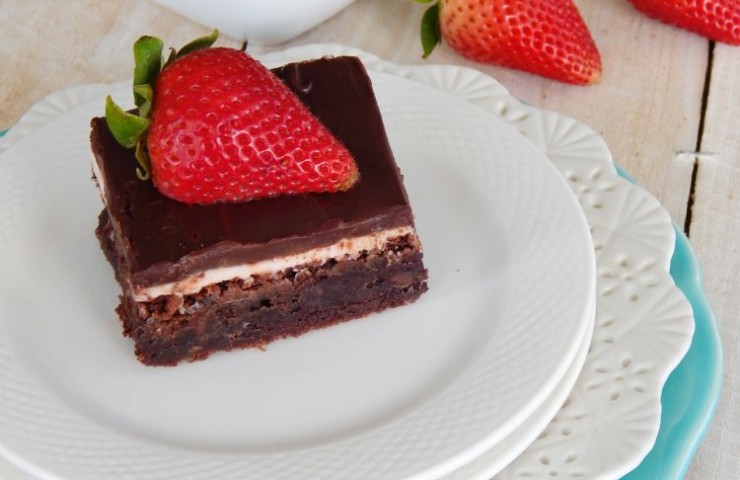 Strawberries and Cream Brownies