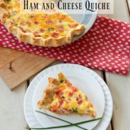 Ham and Cheese Quiche is not only amazing but super easy too. The flaky, buttery crust is out of this world and the filling is packed with flavor!