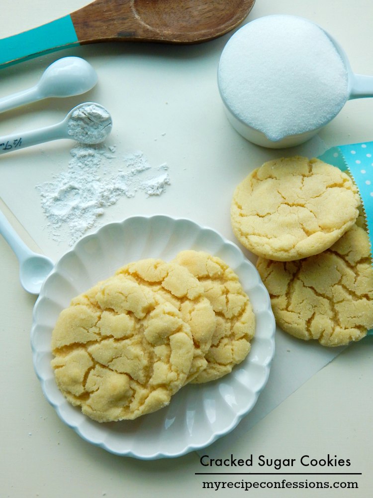 Cracked Sugar Cookies are by far the best sugar cookies! They are the perfect buttery, soft, and chewy cookies. This recipe is my favorite and is so much better than any store bought mix! 