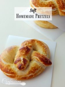 Soft Homemade Pretzels are the best pretzels you will ever taste! This recipe is so easy, my kids can make them all on their own. These pretzels make a great after school snack, or cut them into pretzel bites for the perfect appetizers!