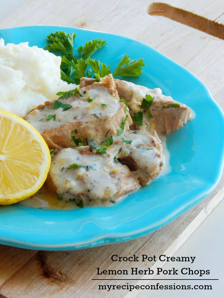 I am always looking for good crockpot recipes. This Crock Pot Creamy Lemon Herb Pork Chops is one of the best recipes I have tried. The sauce is packed with flavor and the pork chops are so tender they fall apart. I wanted to lick my plate it was do good. This recipe is definitely a keeper! 