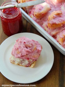 These Raspberry Rolls with Raspberry Cream Cheese Frosting are my family’s favorite! The rolls are as soft as clouds and the frosting tastes like fresh raspberries and cream. Whenever I make these rolls they are gone in a blink of an eye! You will not find a better recipe!
