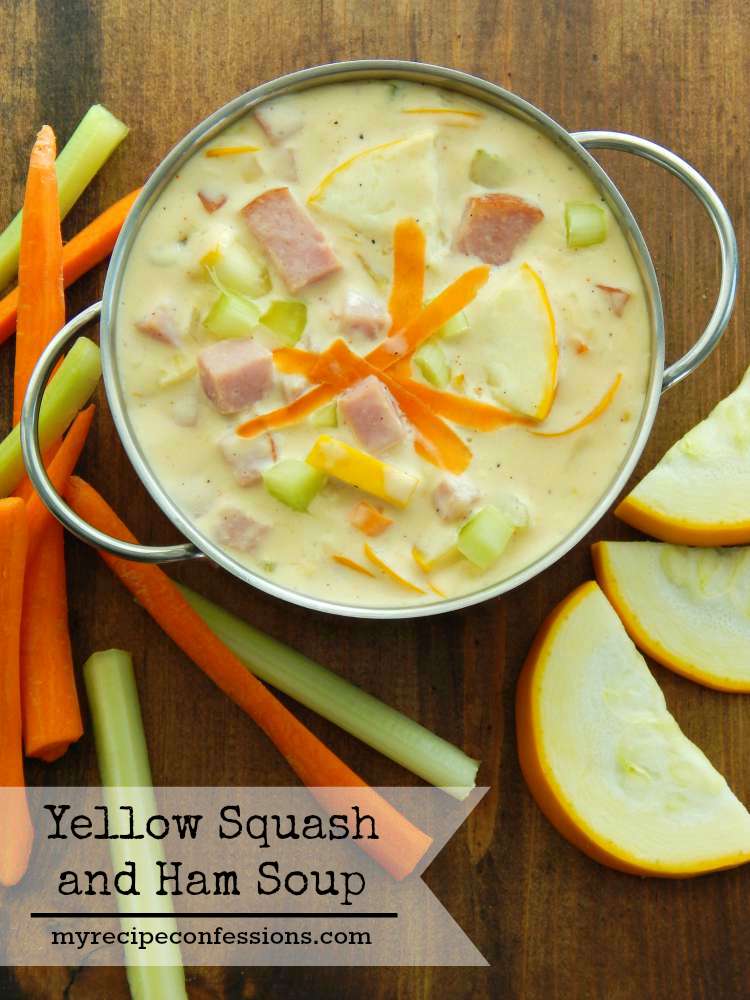 Yellow Squash and Ham Soup is the best soup recipe ever! It is so creamy and flavorful, I really can't get enough of it! 