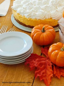 Pumpkin Mousse Pie- This is an easy foolproof recipe. It's light and creamy with a mild pumpkin flavor. The gingersnap crust really adds to the creamy pumpkin flavor. Add the whipped cream on top and you have the perfect dessert for any occasion! This pie is a great alternative to the traditional pumpkin pie.