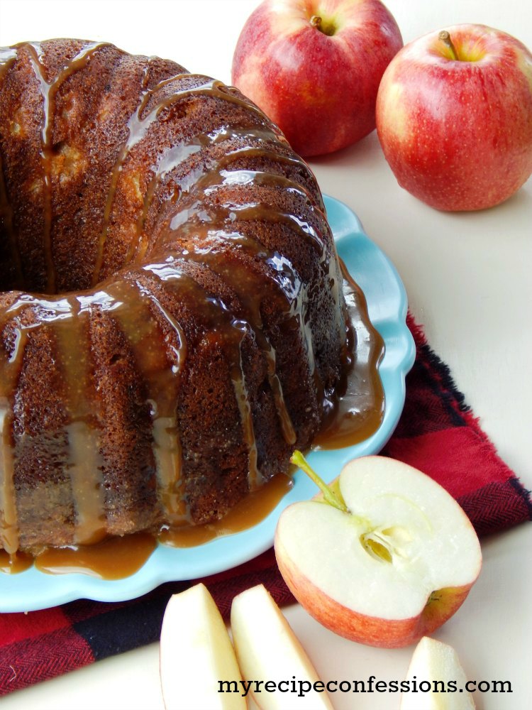 Caramel Apple Bundy Cake is incredible! I love how easy it is to make and how happy my family is when I pull it out of the oven. It is so dang moist and the caramel sauce is out of this world! Celebrate the Fall season with this cake! 