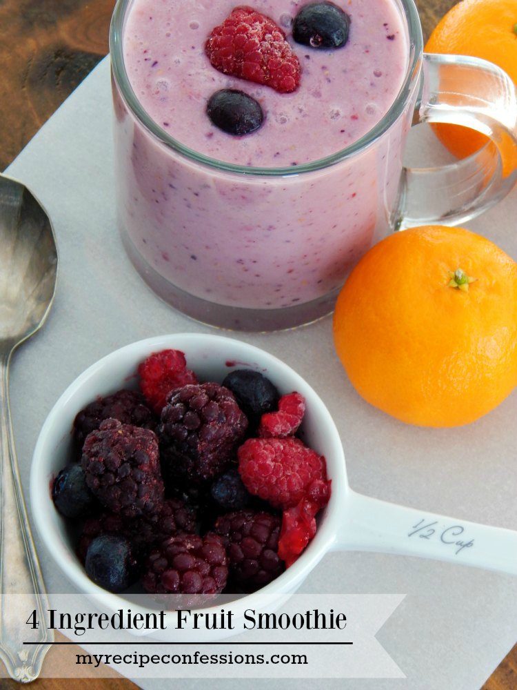 4 Ingredient Fruit Smoothie  My Recipe Confessions