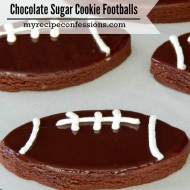 Chocolate Sugar Cookie Footballs