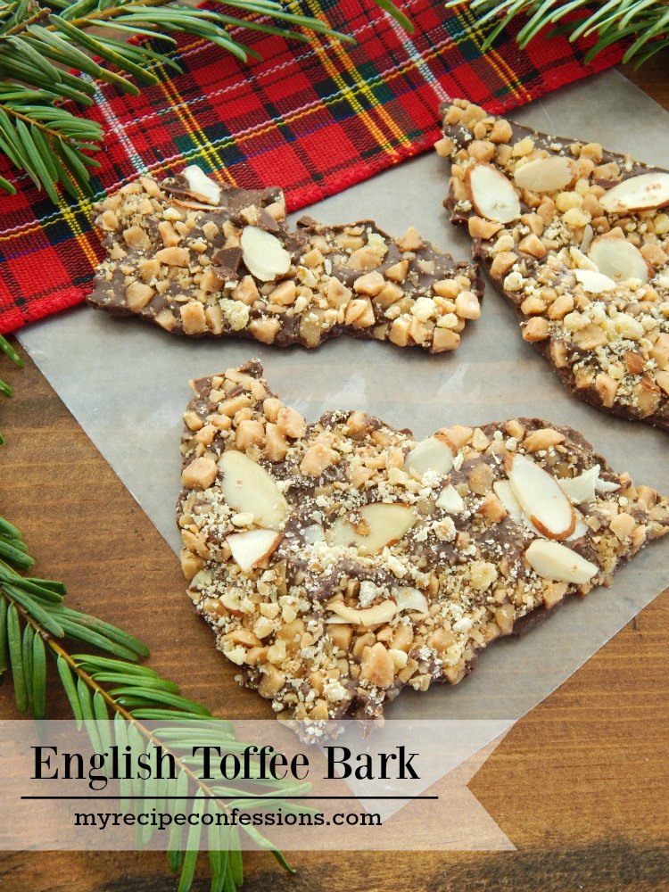 English Toffee Bark. English toffee isn’t just for Christmas, you should enjoy it all year long! This is one of those cheater recipes that taste just as good as the original. It is quick and easy to make and will put a big smile on your face! 