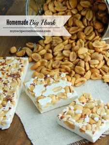 Homemade Big Hunk. You won’t be tied up long in the kitchen with this recipe. There are a lot of candy recipes out there right now, but this one is incredible! It is so soft, not like the ones you by in the store that break your teeth. Need some Valentine’s Day gift ideas? This candy is perfect! I also have a free printable big hunk Valentine’s Day tag for you.