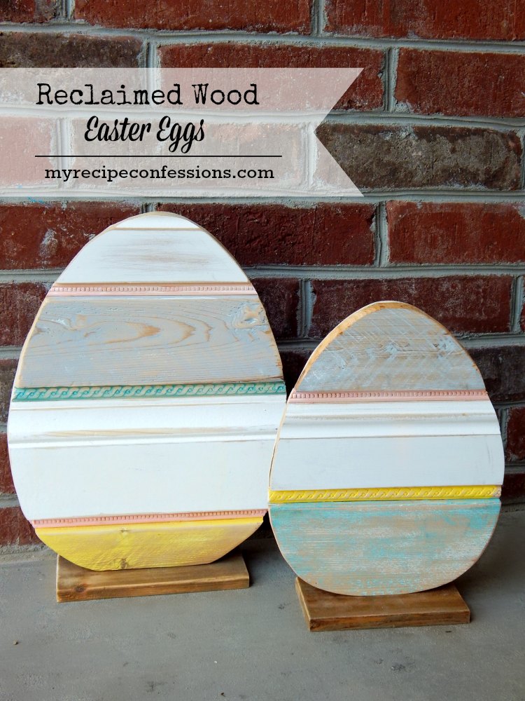 Reclaimed Wood Easter Eggs. This is the ultimate Easter home décor tutorial. I love diy crafts and these Easter eggs are so fun and cheap to make! I love the vintage look that the reclaimed wood gives this project. They fit in perfectly with my other vintage décor. 