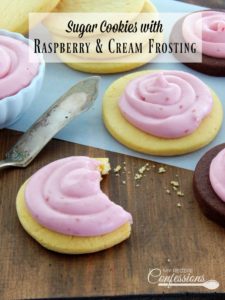 Sugar Cookies with Raspberry Cream Cheese Frosting are super soft, chewy, and so easy to make! The chocolate sugar cookie recipe is just as easy! The raspberry cream cheese frosting takes these cookies to a whole new level. These cookies are hands down the best sugar cookies you will ever eat!