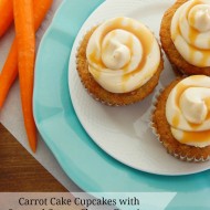 Carrot Cake Cupcakes with Caramel Cream Cheese Frosting