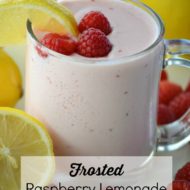 Frosted Raspberry Lemonade is so creamy and refreshing! You only need three ingredients to make this mouthwatering drink. It's not just a summer drink, it can be enjoyed all year long. It's seriously the best drink ever!