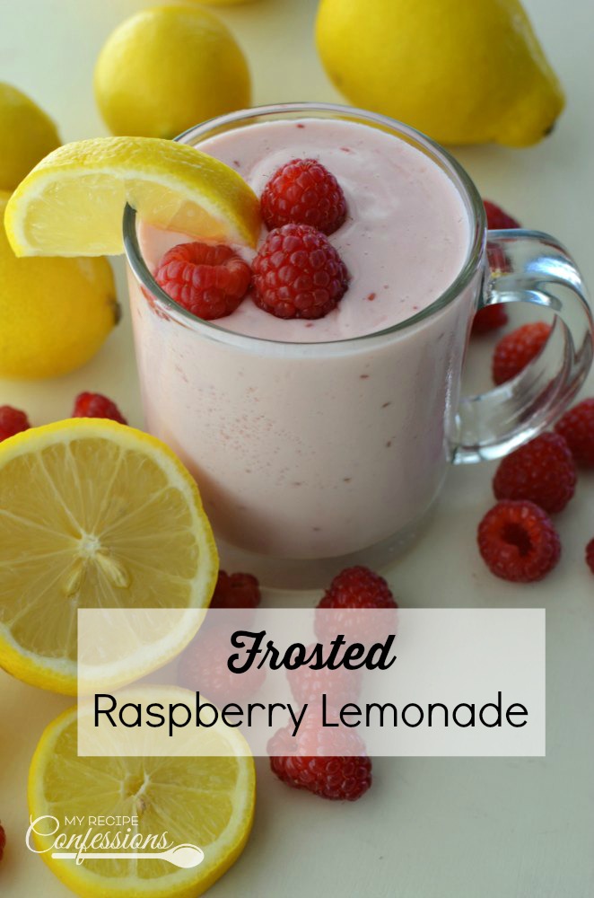 Frosted Raspberry Lemonade is so creamy and refreshing! You only need three ingredients to make this mouthwatering drink. It's not just a summer drink, it can be enjoyed all year long. It's seriously the best drink ever!