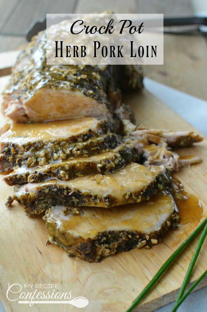 Crock Pot Herb Pork Loin-I am always looking for good slow cooker recipes to try. I love how easy it is to throw everything in the crock pot and forget about it until dinner time. I didn't have any problems getting my family to eat this pork loin. They all loved it. Even the little kids. I will be making this again really soon! 