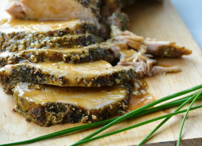 Crock Pot Herb Pork Loin-I am always looking for good slow cooker recipes to try. I love how easy it is to throw everything in the crock pot and forget about it until dinner time. I didn't have any problems getting my family to eat this pork loin. They all loved it. Even the little kids. I will be making this again really soon!