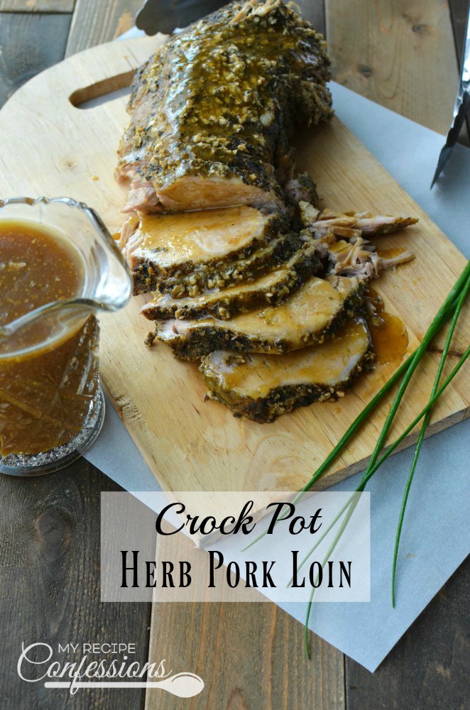 Crock Pot Herb Pork Loin-I am always looking for good slow cooker recipes to try. I love how easy it is to throw everything in the crock pot and forget about it until dinner time. I didn't have any problems getting my family to eat this pork loin. They all loved it. Even the little kids. I will be making this again really soon! 