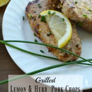 Grilled Lemon & Garlic Pork Chops