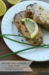 Grilled Lemon Garlic Pork Chops. Just when you thought Summer couldn't get any better, this recipe came along. Don't sweat in the kitchen trying to make dinner each night. Take it outside to the grill with this easy dinner. These pork chops are bursting with flavor and beat out all the other pork chops recipes!