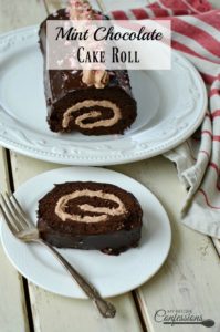 Mint Chocolate Cake Roll is a moist chocolate cake filled with a mint chocolate mousse and topped with a smooth mint ganache. It's a chocolate lovers dream! This is the only dessert recipe you will need this holiday season. Trust me, everybody is going to be asking for the recipe!