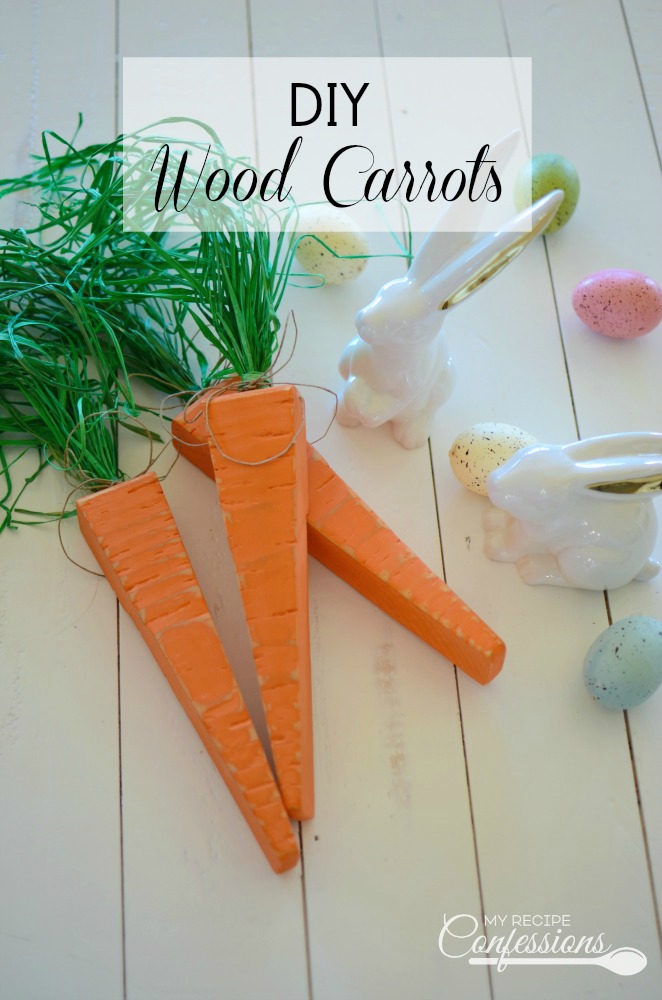 DIY Wood Carrots are the perfect addition to my Easter Decor. You will be shocked when you see how easy they are to make. Just think how cute these DIY Wood Carrots would be along with all your other Easter and Spring Decor.