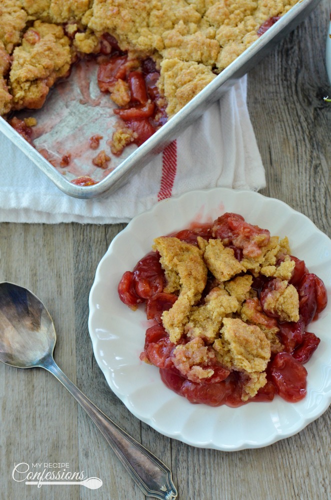 Fresh Cherry Cobbler is the best cobbler EVER! This recipe is easy to make and tastes just like the old fashioned cherry cobbler your grandma use to make. The made from scratch cherry filling tastes a hundred times better than any can filling!