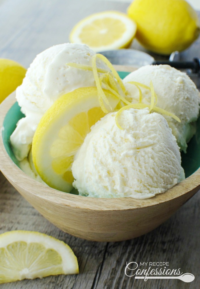 Lemon Ice Cream is the easiest ice cream recipe you will ever make! It is so smooth and creamy with the perfect pop of lemon. I love how refreshing it is. This ice cream is the perfect summer dessert to serve at your next barbecue!