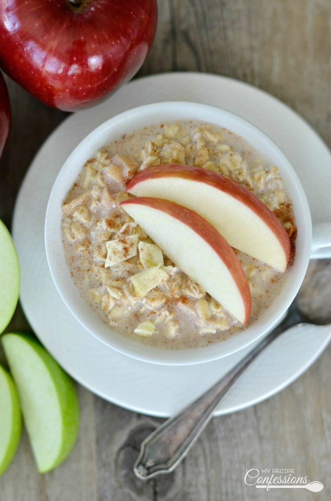 Apple Cinnamon Overnight Oatmeal is a simple and delicious breakfast. The best way to wake up in the morning is to a bowl of Apple Cinnamon Overnight Oatmeal. Not only is this recipe healthy it's also gluten free.