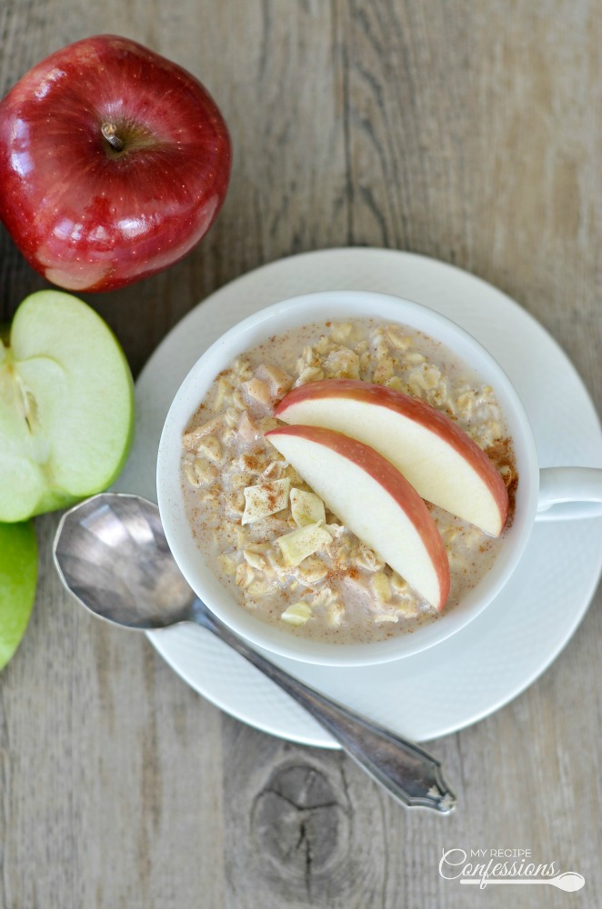 Apple Cinnamon Overnight Oatmeal is a simple and delicious breakfast. The best way to wake up in the morning is to a bowl of Apple Cinnamon Overnight Oatmeal. Not only is this recipe healthy it's also gluten free.
