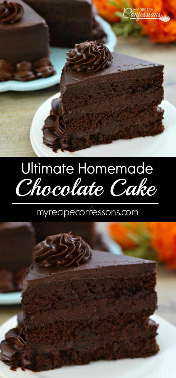 Ultimate Homemade Chocolate Cake is THE BEST RECIPE EVER! It is so moist and very easy to make. And it tastes just like the Chocolate Tower Cake from the Cheesecake Factory! 