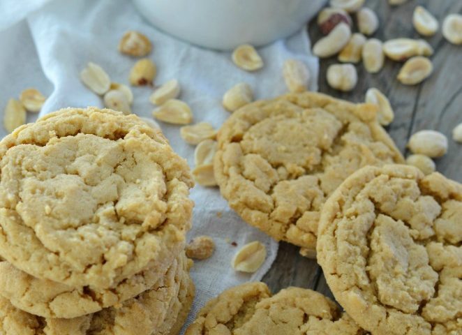 Peanut Butter Cookies are the best cookies ever! The peanut butter really shines in these soft and chewy cookies. This recipe is so easy anybody can make them and they will stay soft for days. 