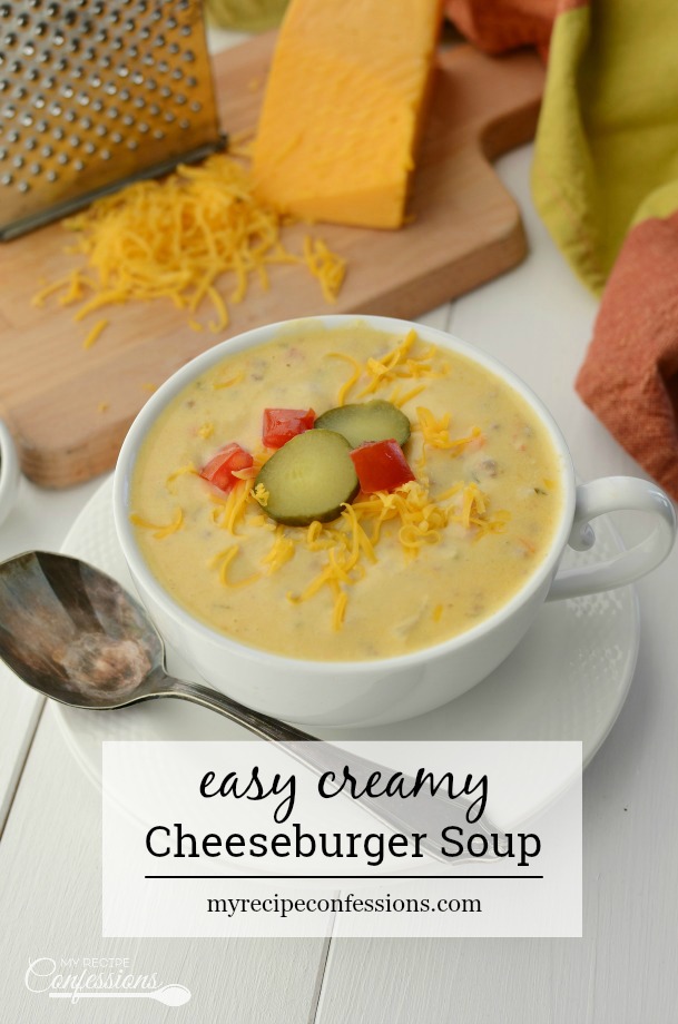 Simple Creamy Cheeseburger Soup