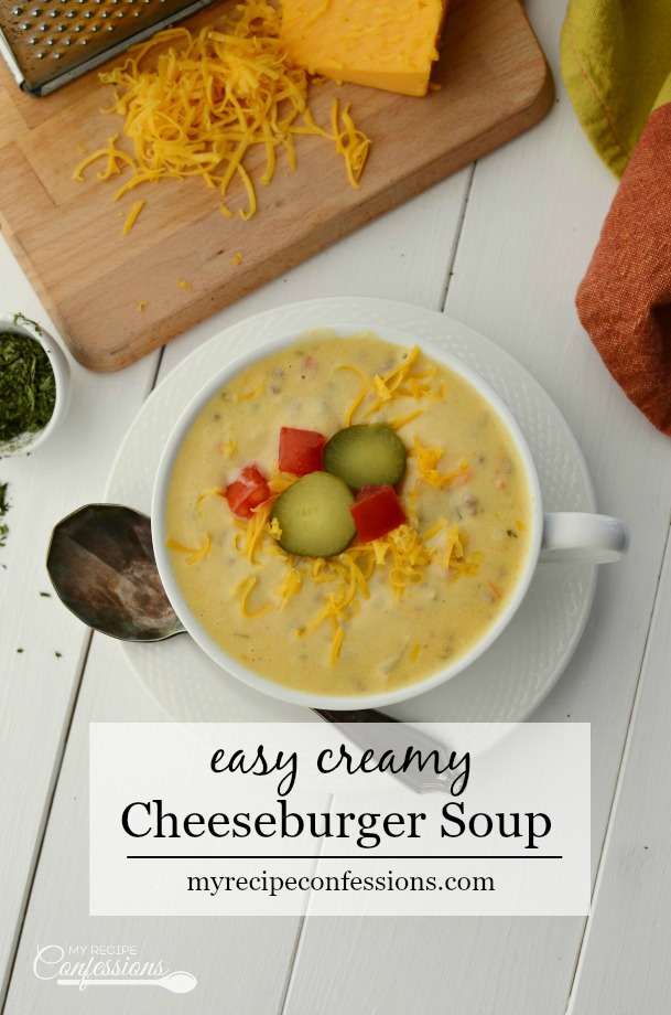 Simple Creamy Cheeseburger Soup